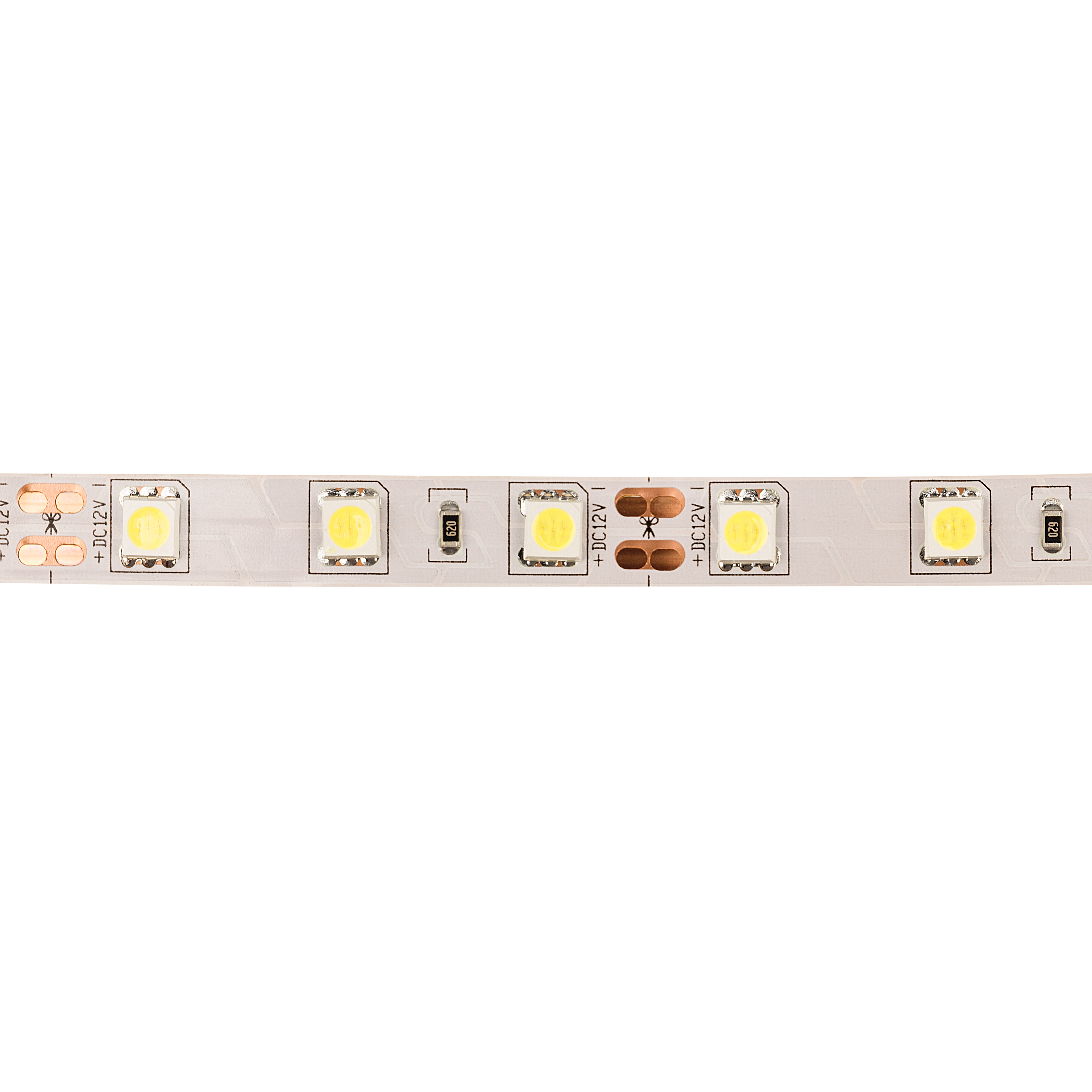 фото Led лента 5м открытая, 10 мм, ip23, smd 5050, 60 led/m, 12 v, цвет белый lamper 141-465