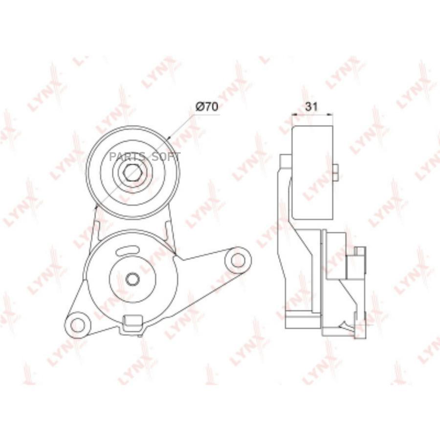 Натяжитель Поликлинового Ремня LYNXauto  PT3283