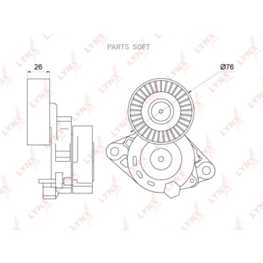Натяжитель Поликлинового Ремня LYNXauto  PT3320