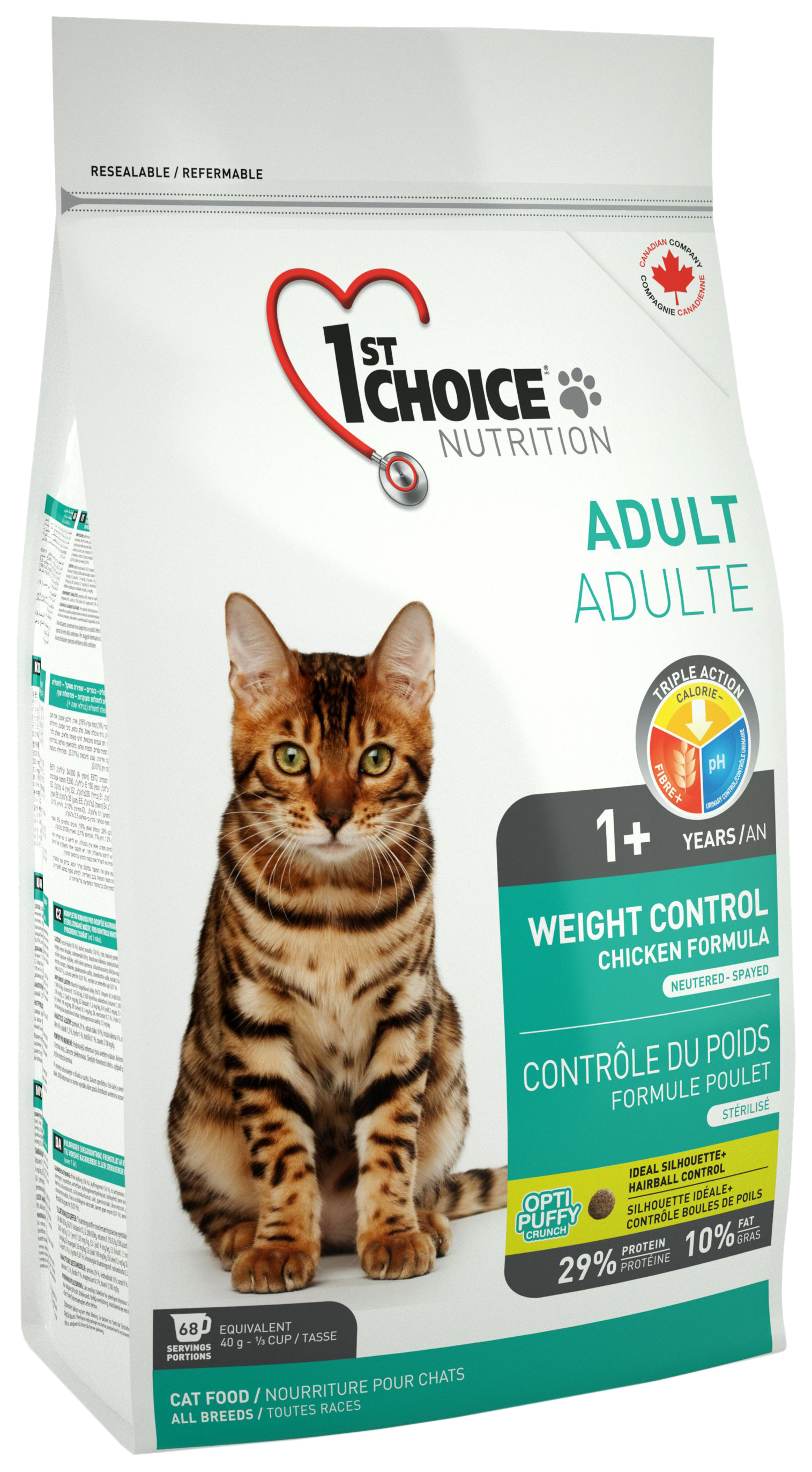 

Сухой корм для кошек 1st Choice Weight Control, для стерилизованных, 18 кг