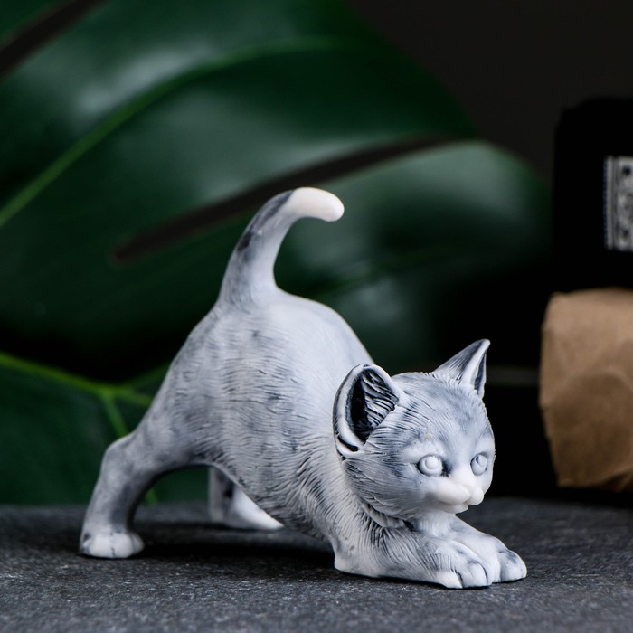 фото Сувенир "котенок играет" 7см сувениры из мраморной крошки