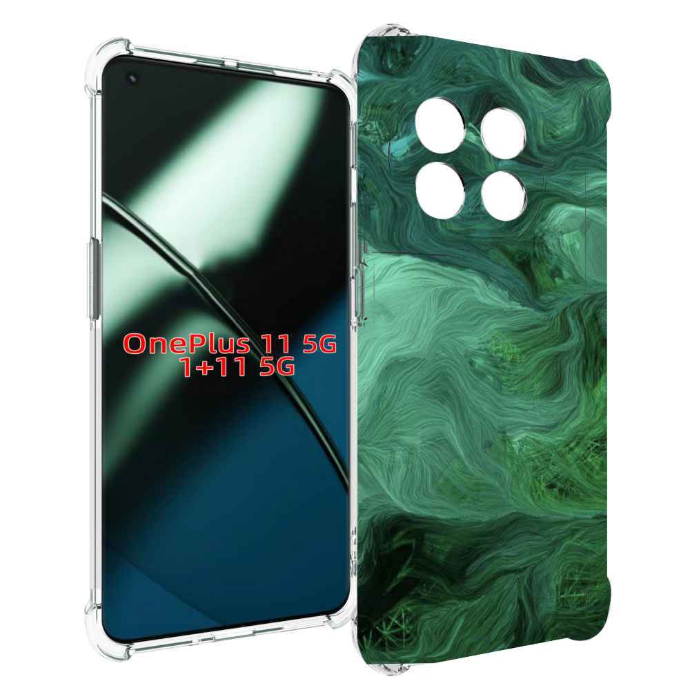 

Чехол MyPads зеленые нити для OnePlus 11, Прозрачный, Tocco