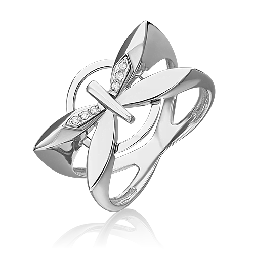 фото Кольцо из белого золота с бриллиантом р.17 platina jewelry 01-5493-00-101-1120