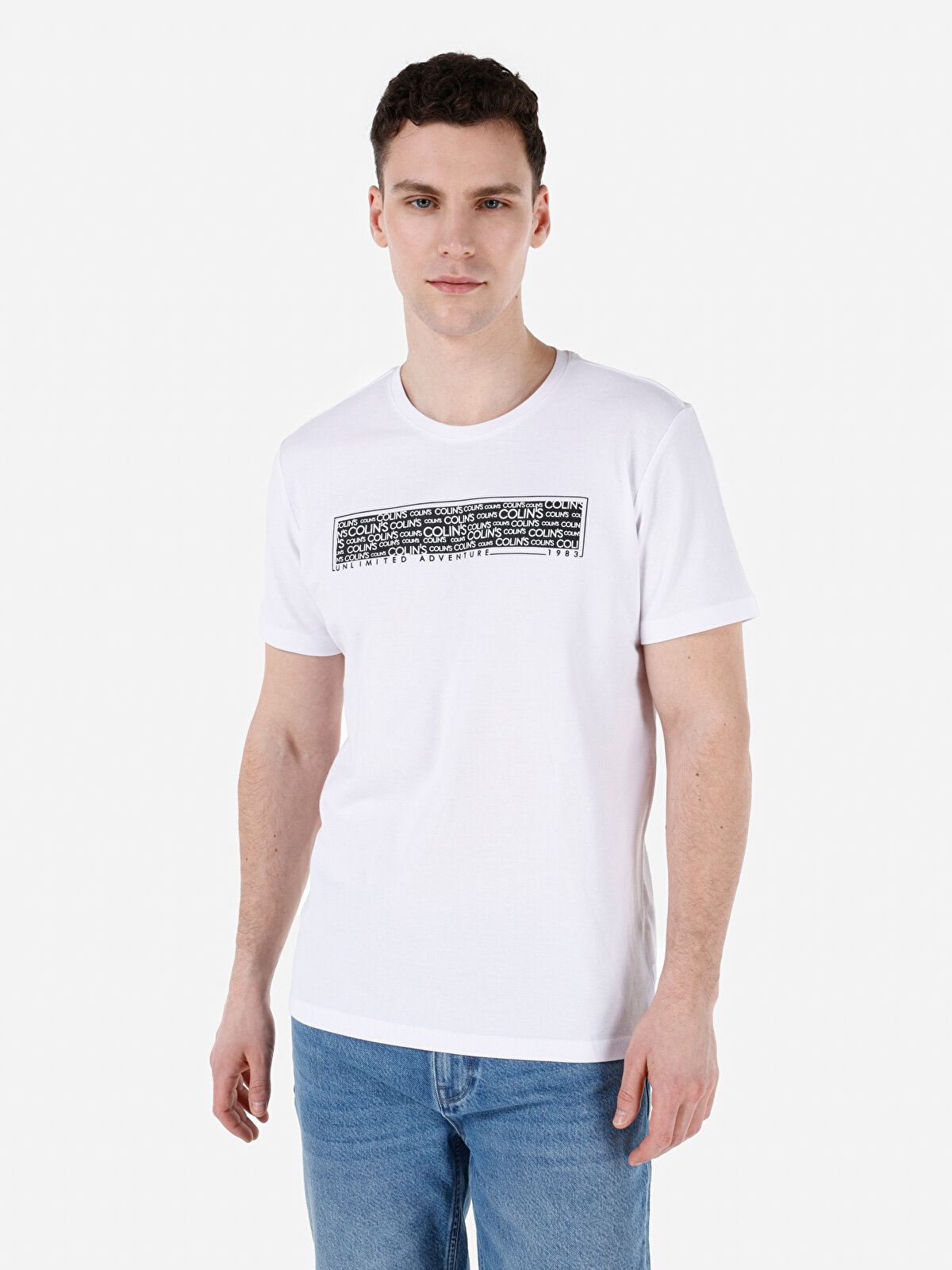 

Футболка мужская Colin's CL1069264 белая 2XL, Белый, CL1069264