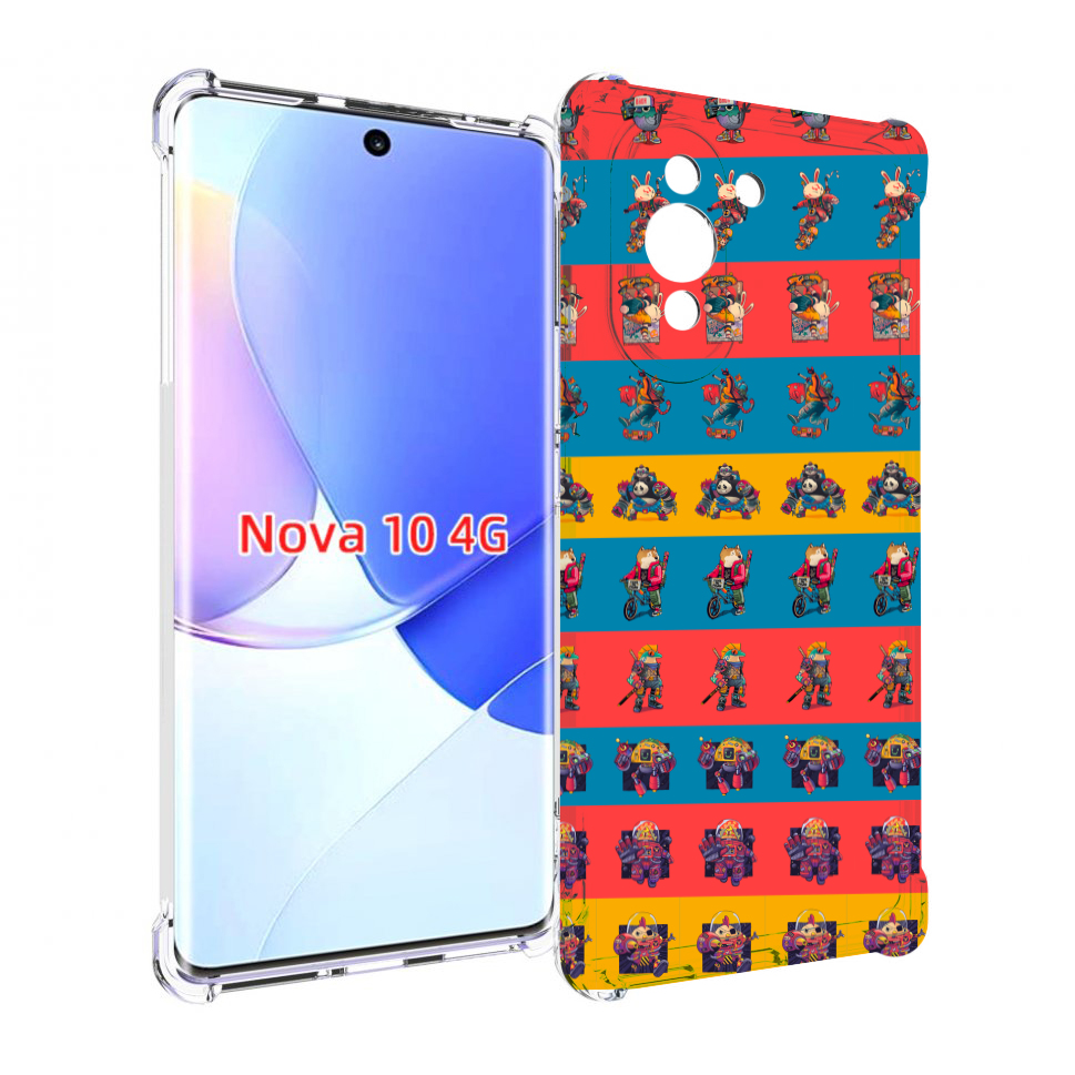 

Чехол MyPads много стикеров для Huawei Nova 10, Прозрачный, Tocco