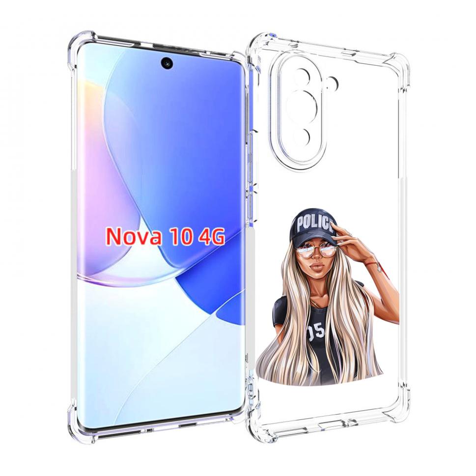 

Чехол MyPads модная-девушка-арт женский для Huawei Nova 10, Прозрачный, Tocco