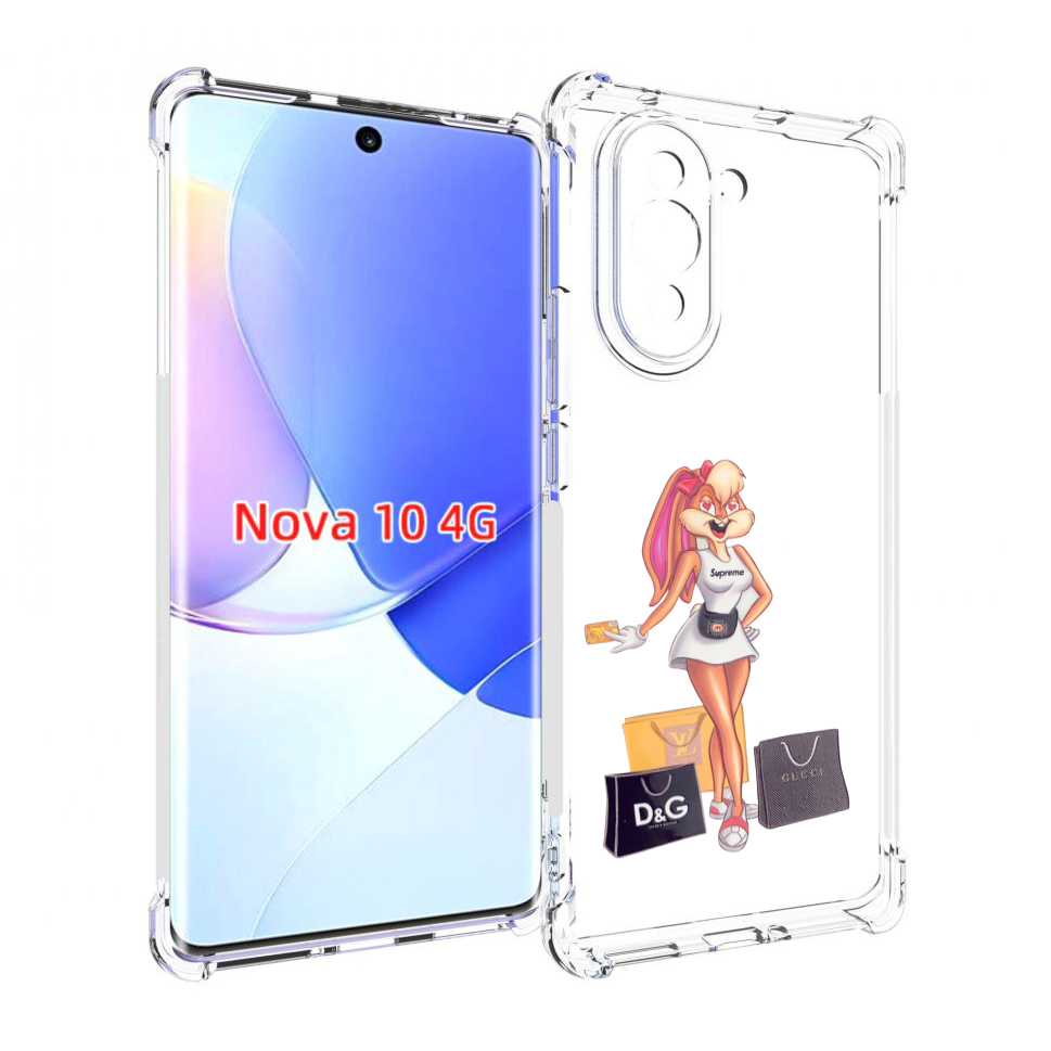 

Чехол MyPads модница-зайка женский для Huawei Nova 10, Прозрачный, Tocco