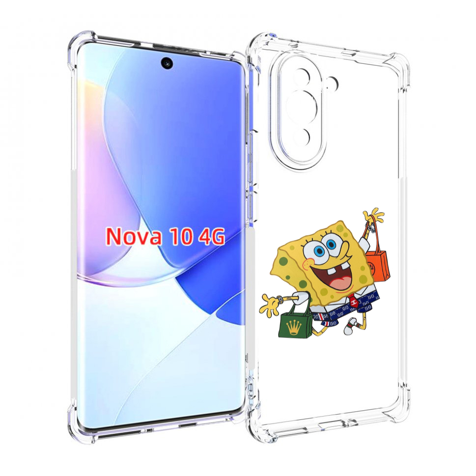 

Чехол MyPads модный-спанч-боб для Huawei Nova 10, Прозрачный, Tocco