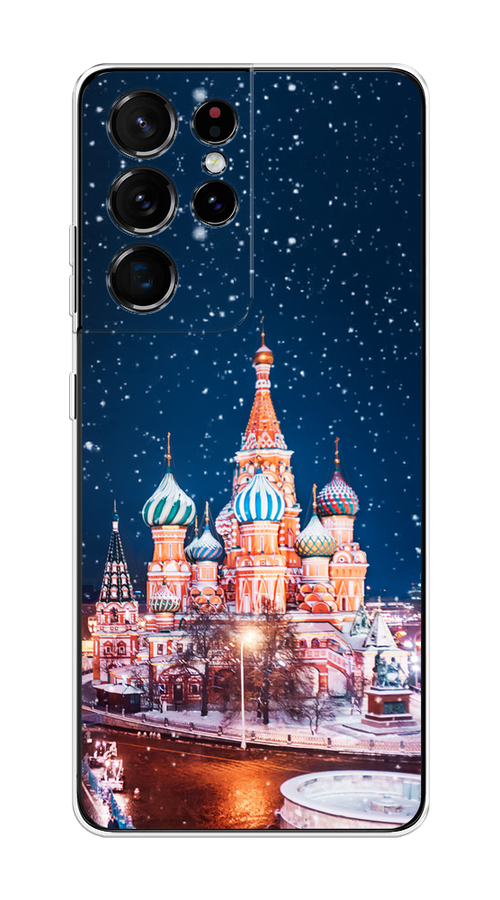 

Чехол на Samsung Galaxy S21 Ultra "Москва 1", Коричневый;синий;белый, 2102250-1
