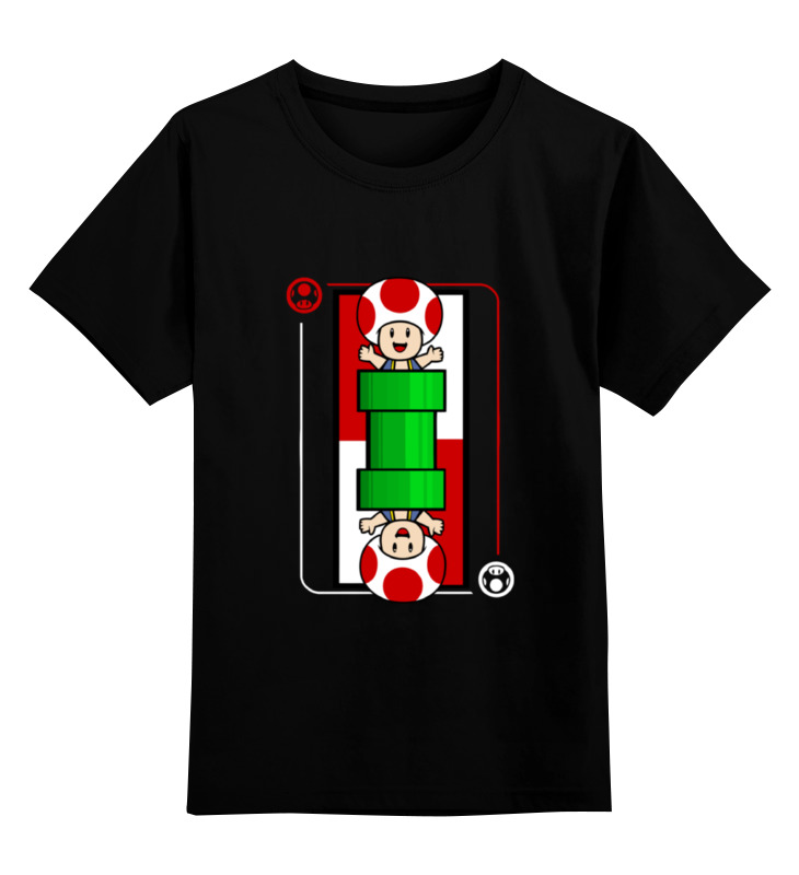 

Футболка детская Printio Грибочек из марио цв. черный р. 152, Грибочек из марио