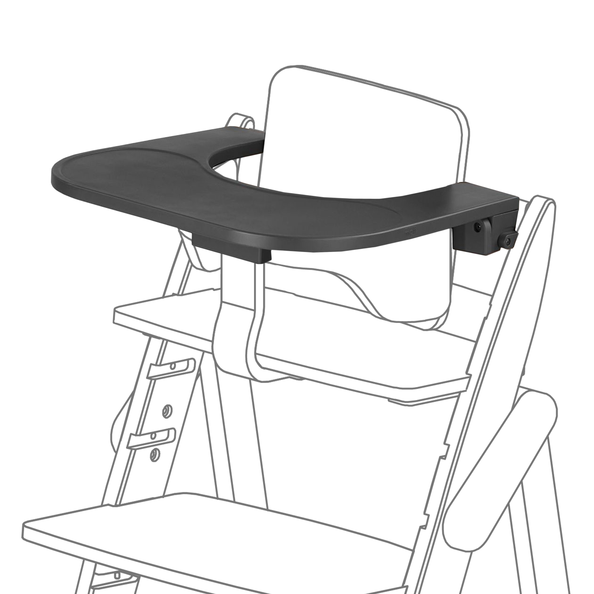 Столешница Moji Food tray для крепления на стульчик Yippy cloud 12003321601 набор подушек moji cushion set для стульчика yippy mint 12003342213