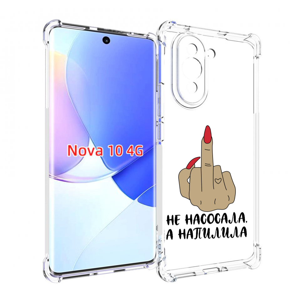 

Чехол MyPads напилила для Huawei Nova 10, Прозрачный, Tocco