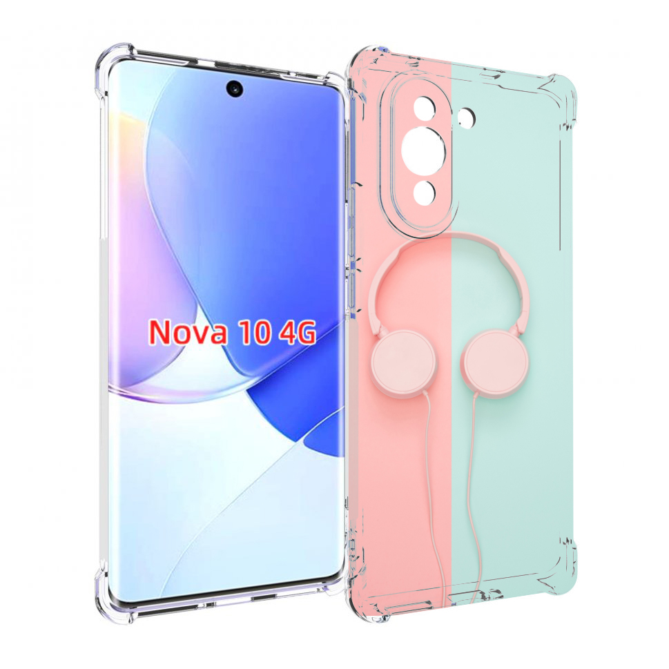 

Чехол MyPads наушники-минимализм для Huawei Nova 10, Прозрачный, Tocco