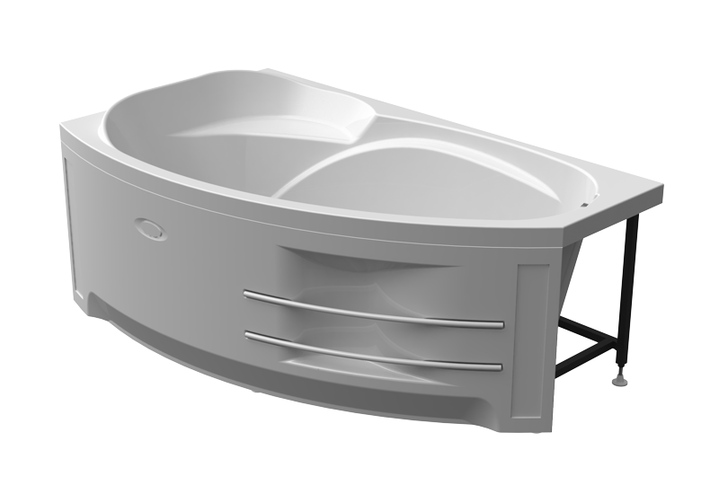 фото Акриловая ванна радомир софия 169х99 левая, полотенцедержатель, экран/2-78-0-1-1-223 radomir