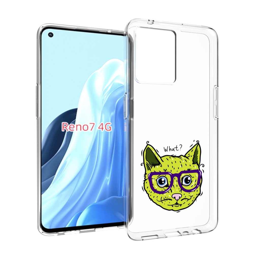 

Чехол MyPads Зеленый кот для OPPO RENO 7 4G, Прозрачный, Tocco