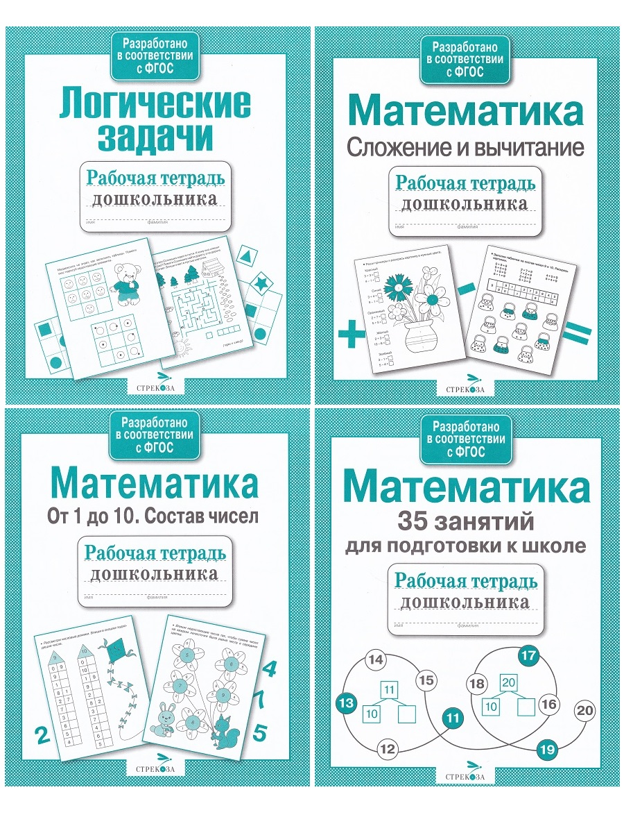 

Рабочие тетради дошкольника: (комплект 4 тетради)