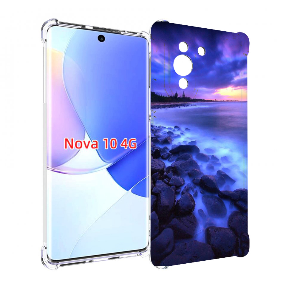 

Чехол MyPads неоновый берег для Huawei Nova 10, Прозрачный, Tocco