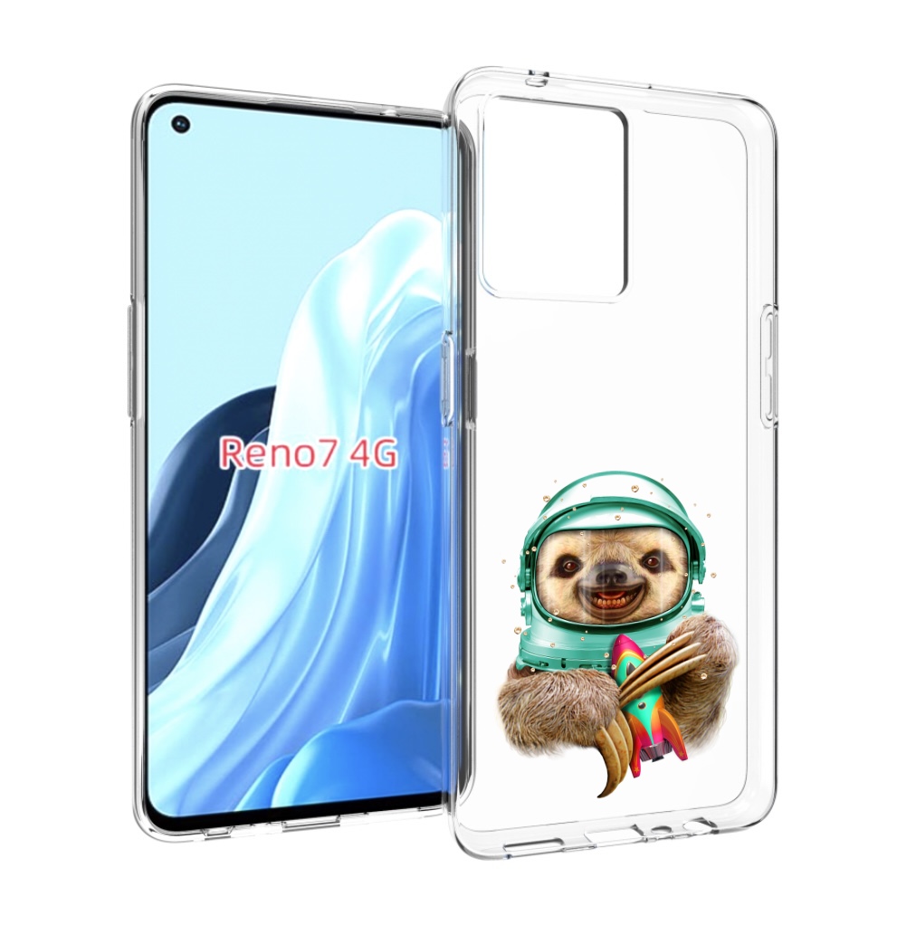 

Чехол MyPads Ленивец астронавт для OPPO RENO 7 4G, Прозрачный, Tocco