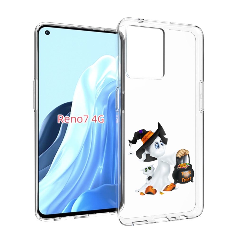 

Чехол MyPads Маленький призрак для OPPO RENO 7 4G, Прозрачный, Tocco