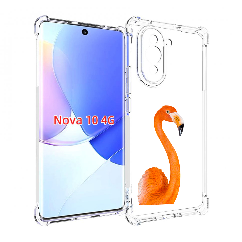 

Чехол MyPads оранжевый-фламинго для Huawei Nova 10, Прозрачный, Tocco