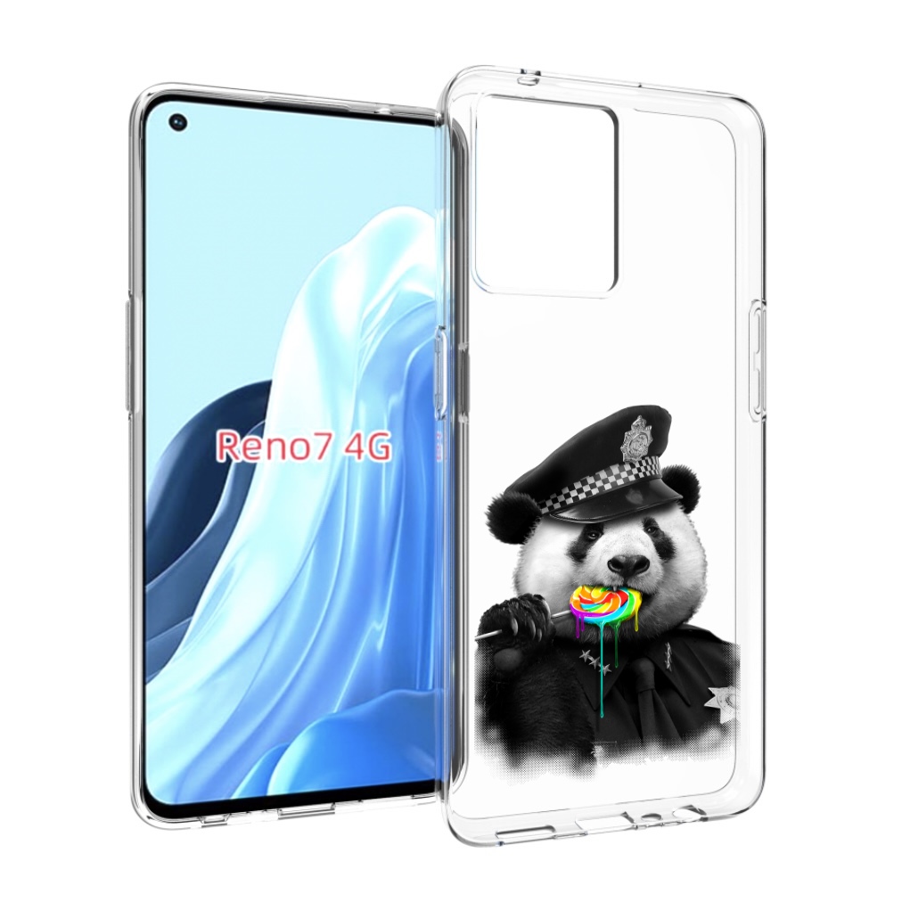 

Чехол MyPads Панда полиция для OPPO RENO 7 4G, Прозрачный, Tocco