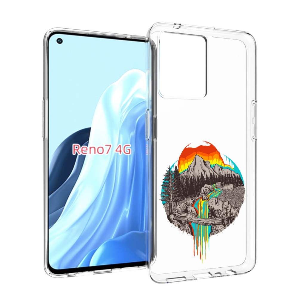 

Чехол MyPads Радужный водопад для OPPO RENO 7 4G, Прозрачный, Tocco