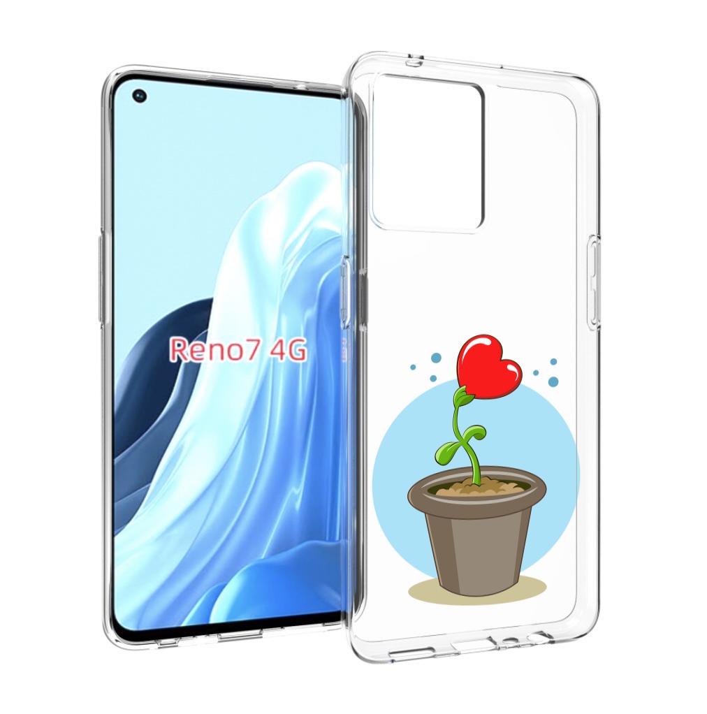 

Чехол MyPads Растение любви 14 февраля для OPPO RENO 7 4G, Прозрачный, Tocco