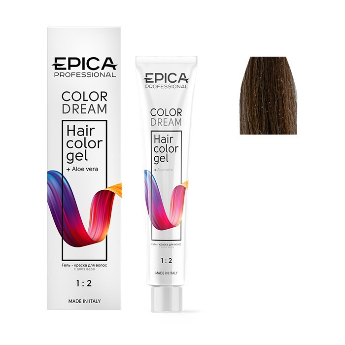 Гель-краска для волос Epica Colordream 8.7 светло-русый шоколадный 100 мл сахарный скраб против вросших волос шоколадный