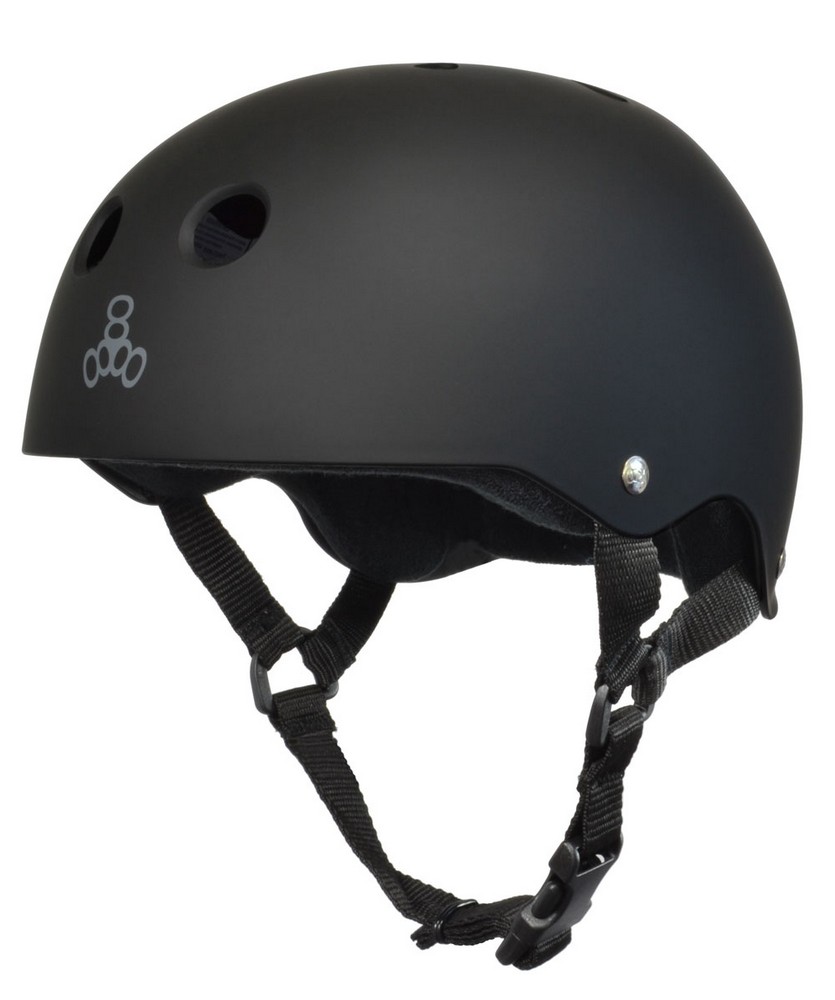 фото Шлем triple 8 sweatsaver helmet all black rubber, l triple eight