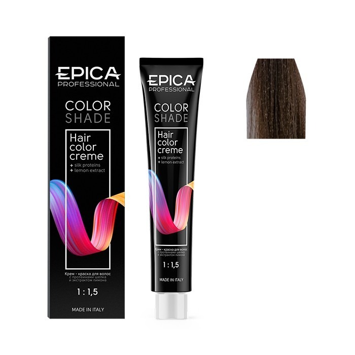 Крем-краска для волос EPICA Colorshade, 7.18 русый пепельно-жемчужный 100 мл cтойкий кремовый краситель для волоc delight trionfo дт9 1 2 21 9 1 2 21 блонд пепельно жемчужный 60 мл светлые оттенки