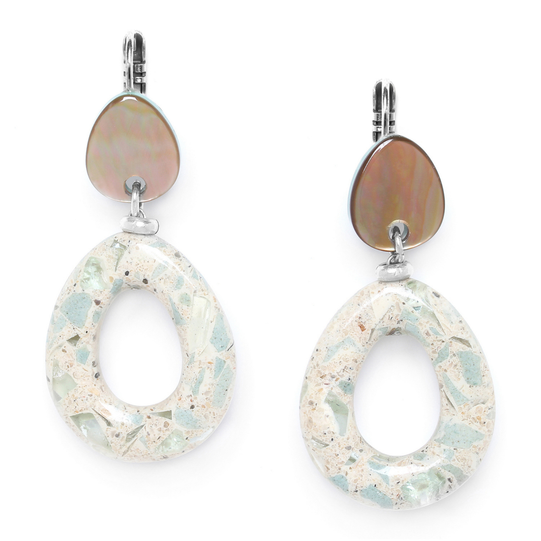 

Серьги из бижутерного сплава со стеклом/перламутром Nature Bijoux NB20.2-12-74920, NB20.2-12-74920