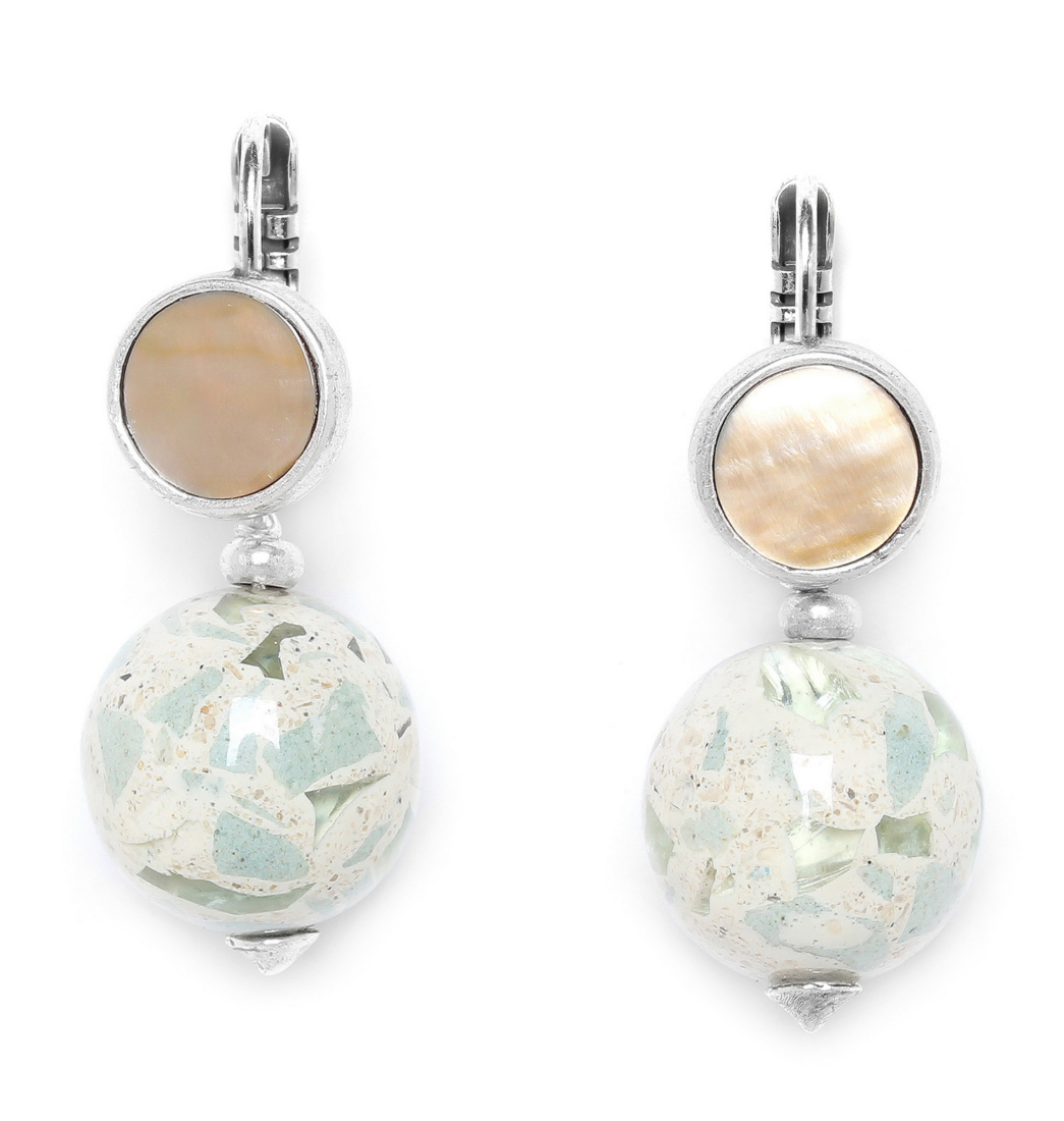 

Серьги из бижутерного сплава со стеклом/перламутром Nature Bijoux NB20.2-12-74923, NB20.2-12-74923