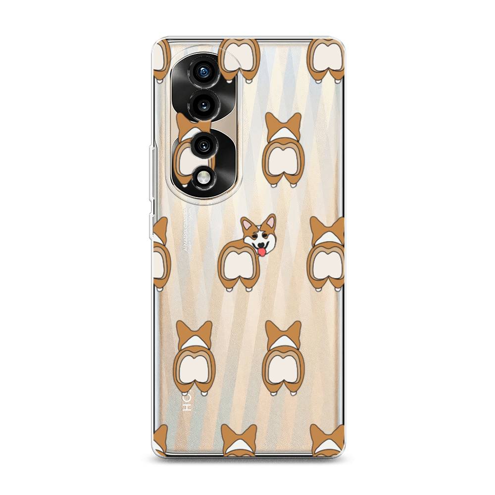 

Силиконовый чехол "Милый корги фон" на Honor 70 Pro, 6108350-2