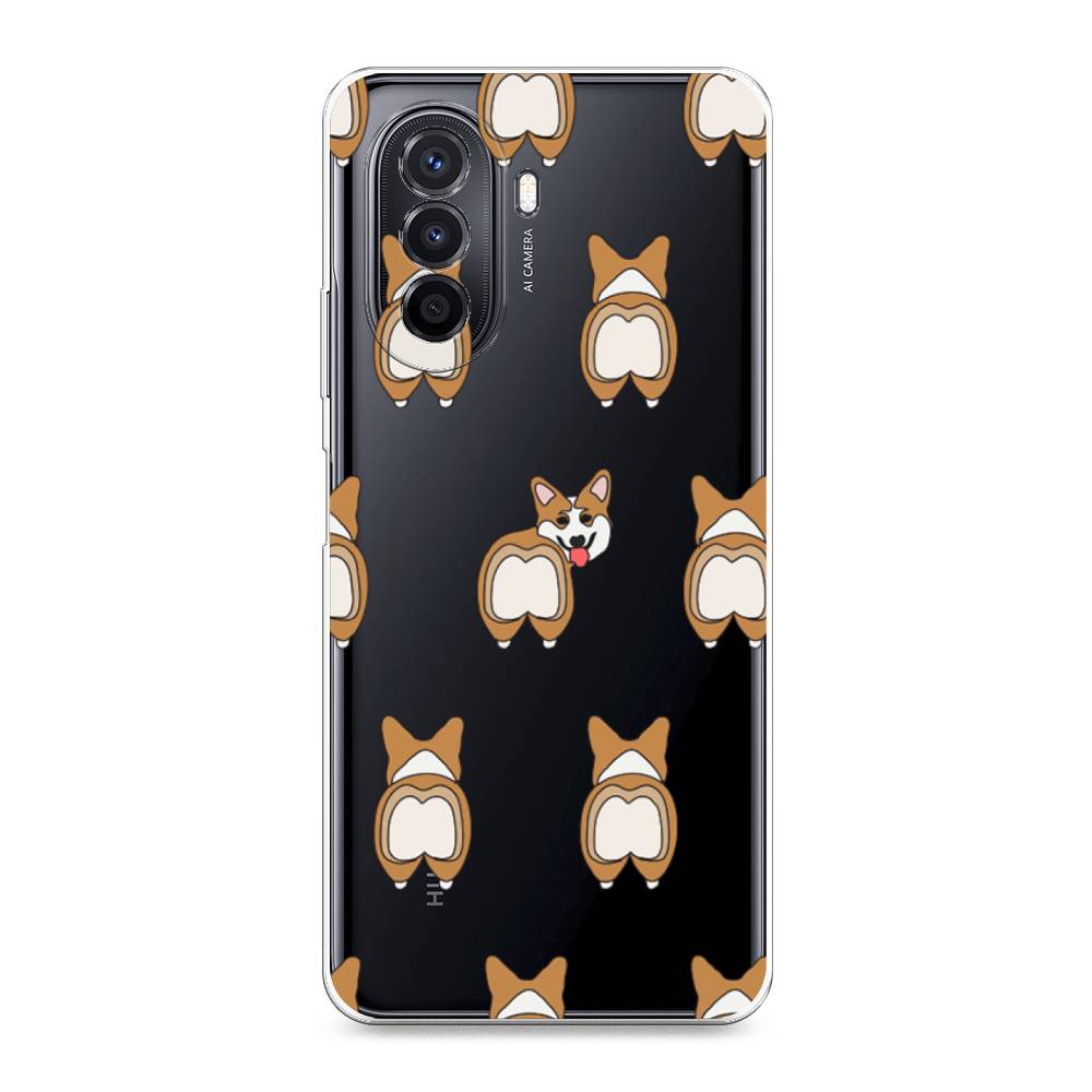 

Чехол Awog на Huawei Nova Y70 "Милый корги фон", Разноцветный, 6109150-2