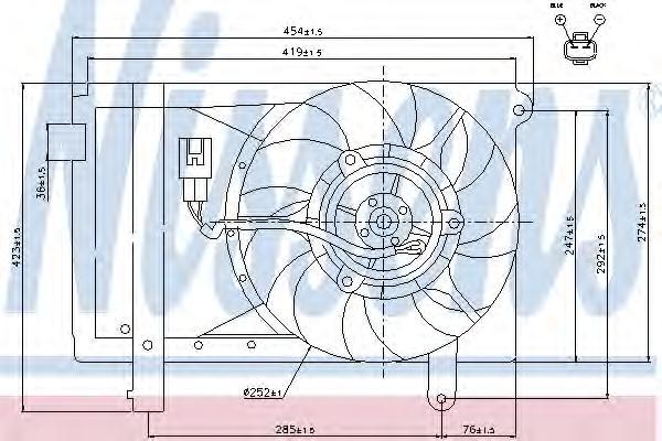 

Вентилятор радиатора Nissens 85062