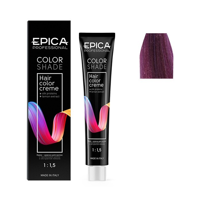 Крем-краска для волос Epica Colorshade 9.22 блондин фиолетовый интенсивный 100 мл крем краска для волос epica colorshade 8 22 светло русый фиолетовый интенсивный 100 мл
