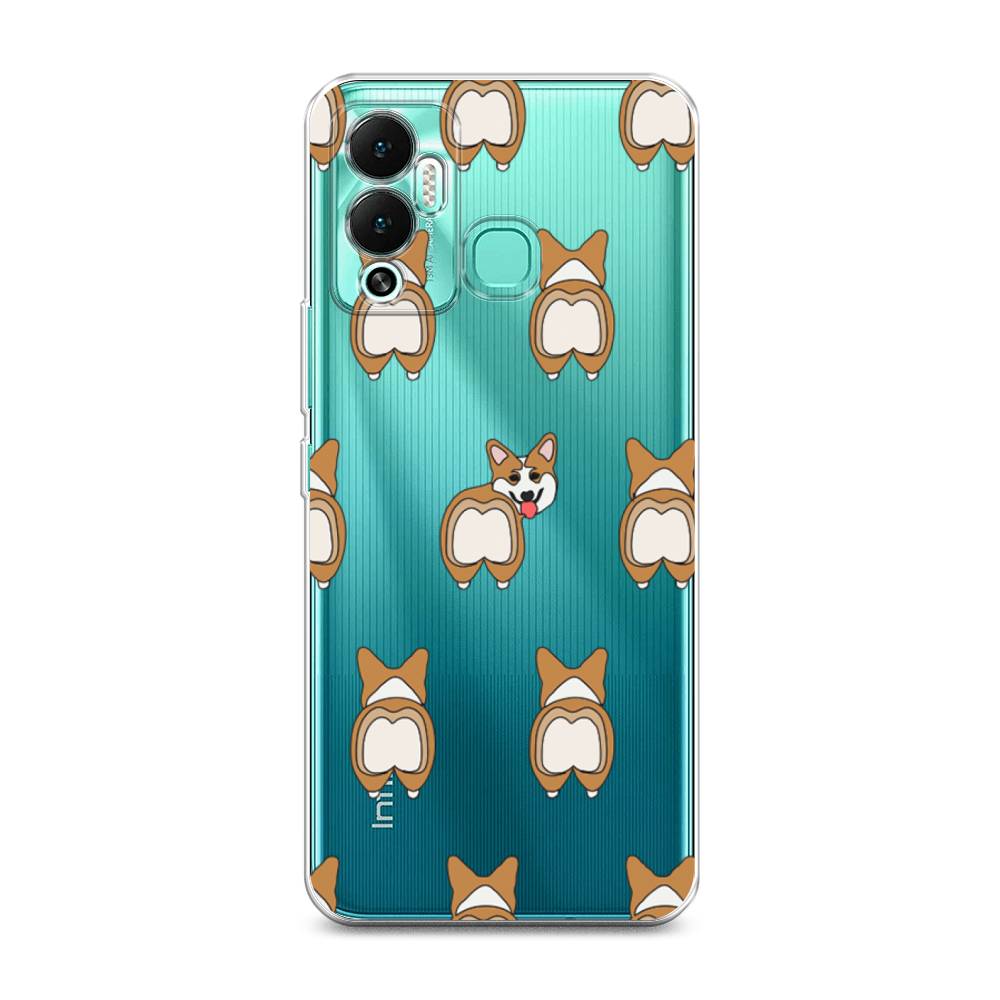 

Чехол Awog на Infinix Hot 12 Play "Милый корги фон", Разноцветный, 3101750-2