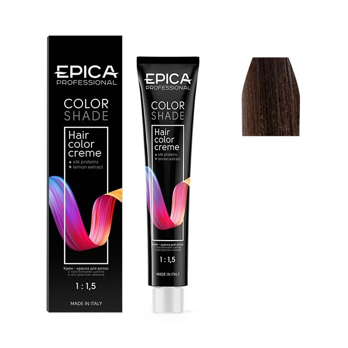 Крем-краска для волос EPICA PROFESSIONAL Colorshade 7.23 русый перламутрово-бежевый 100 мл крем краска для волос epica colorshade 8 21 светло русый перламутрово пепельный 100 мл