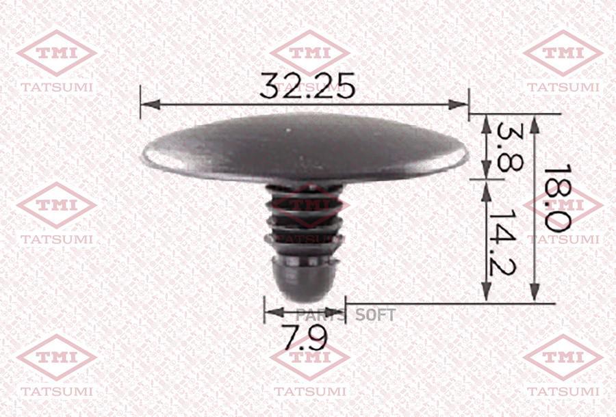 

Клипса автомобильная [уп. 10 шт., цена за 1 шт.] Tatsumi tjb1267
