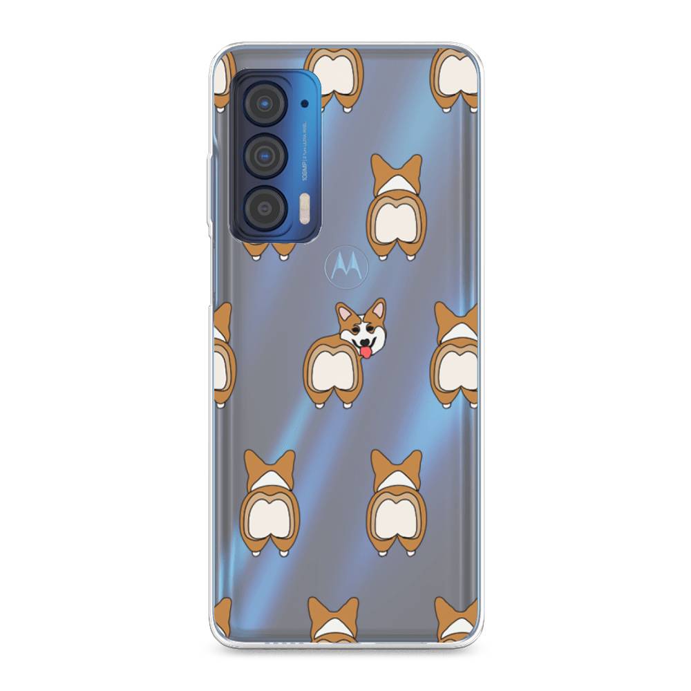 

Чехол Awog на Motorola Edge (2021) "Милый корги фон", Разноцветный, 242950-2