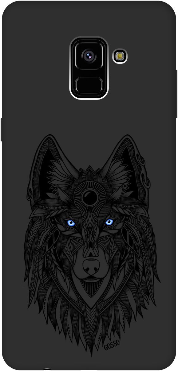 

Чехол на Samsung Galaxy A8+ (2018) с принтом "Grand Wolf" черный, Черный;голубой, 2533