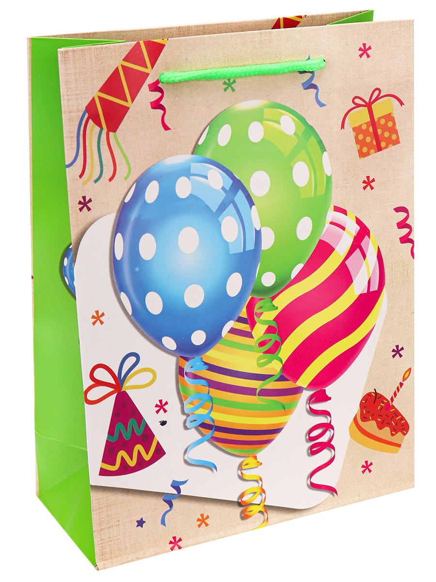 

Пакет 18 х 24 х 8,5 см Dream cards С днем рождения! Шарики