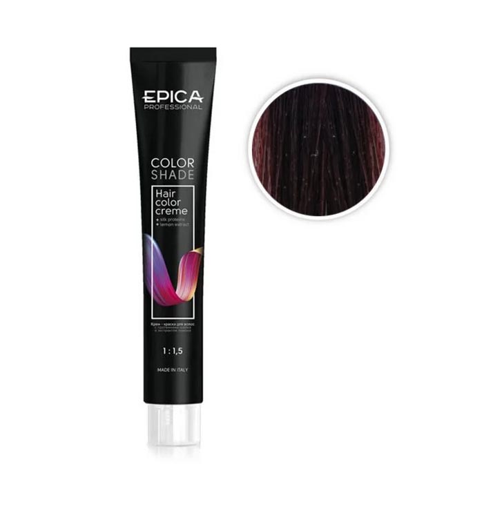 Крем-краска для волос Epica Colorshade 5.75 светлый шатен палисандр 100 мл крем краска colorshade 91245 4 75 шатен палисандр 100 мл