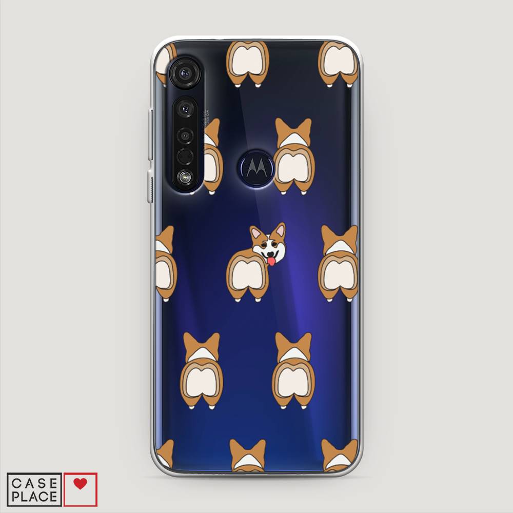 

Чехол Awog на Motorola Moto G8 Plus "Милый корги фон", Разноцветный, 241450-2