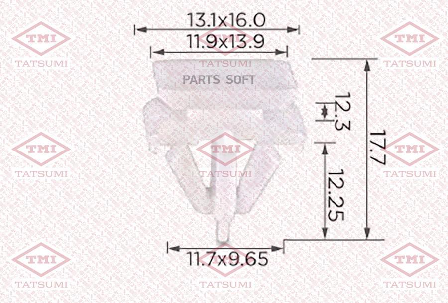 

Клипса автомобильная [уп. 10 шт., цена за 1 шт.] Tatsumi tjb1264