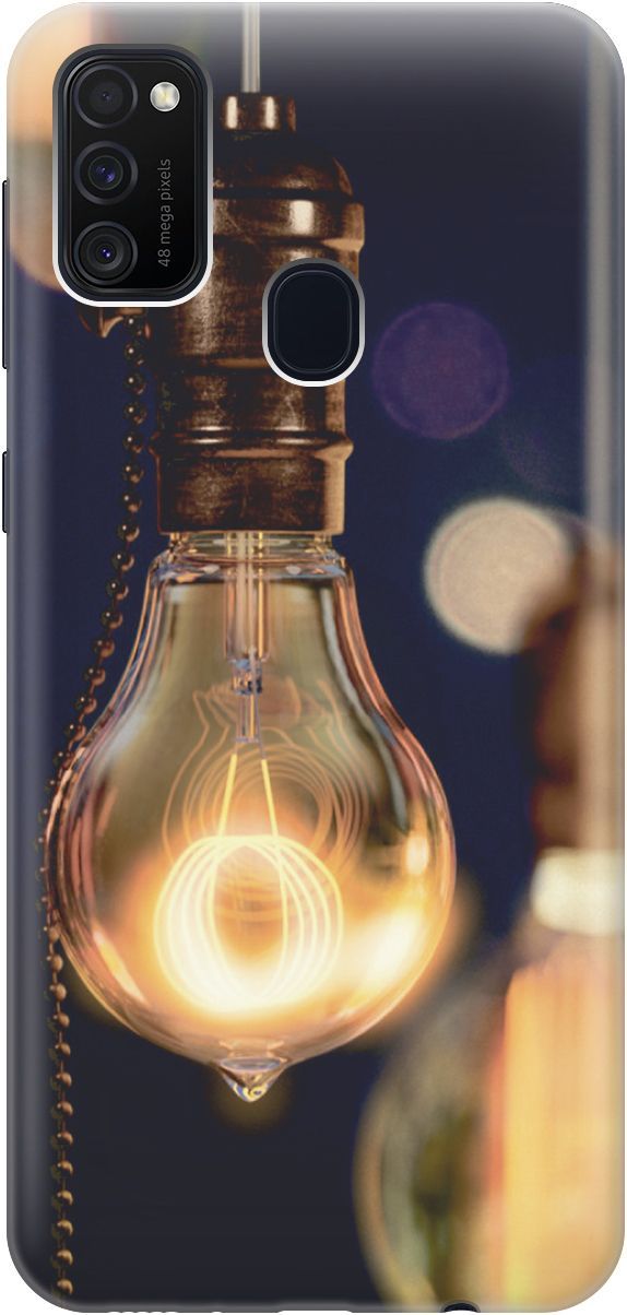 

Силиконовый чехол на Samsung Galaxy M21/M30s "Ретро-лампа", Желтый;синий, 3504