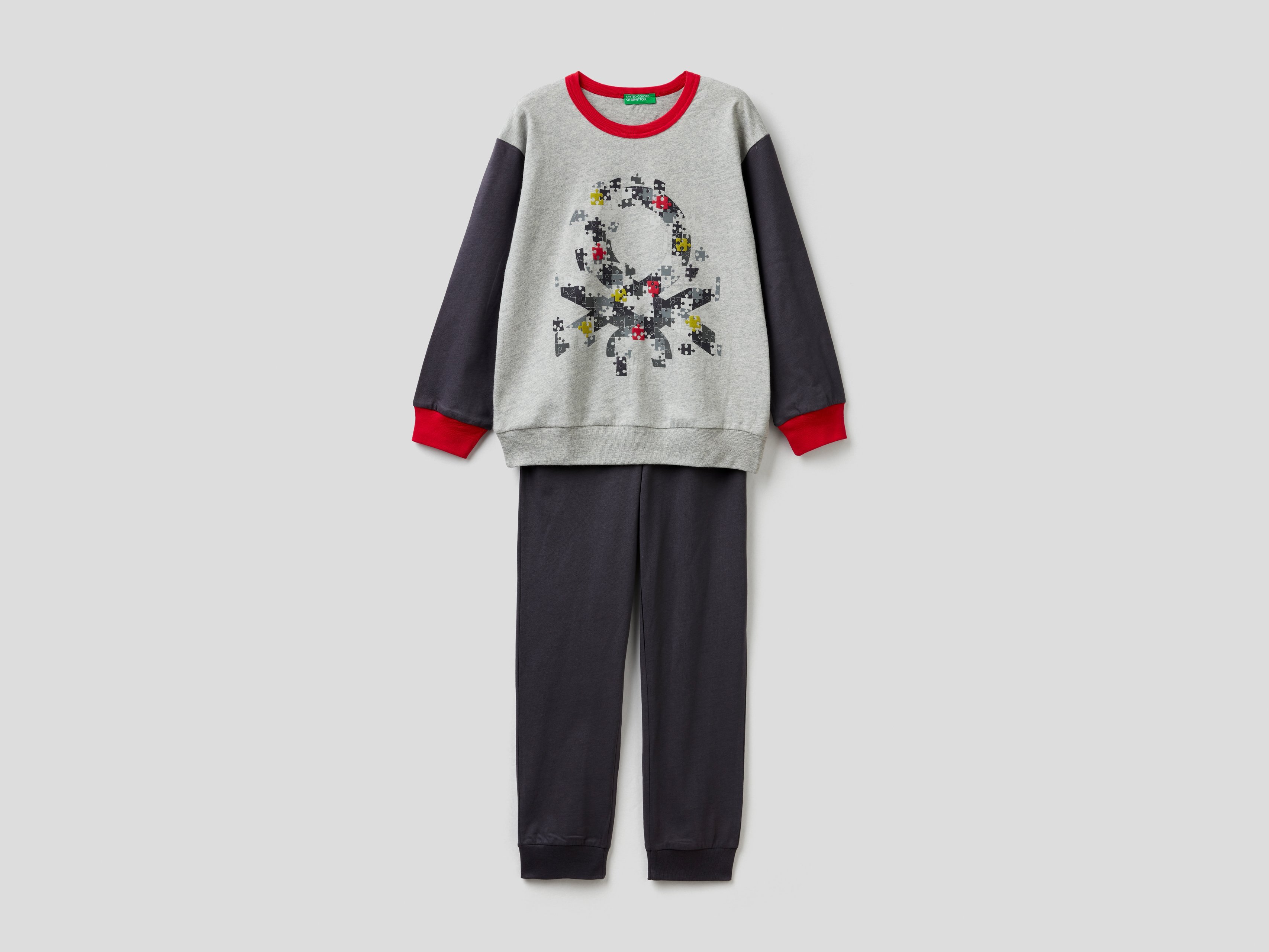 

Пижама для мальчиков Benetton цв. серый р.158, 21A_3VR50P2G1
