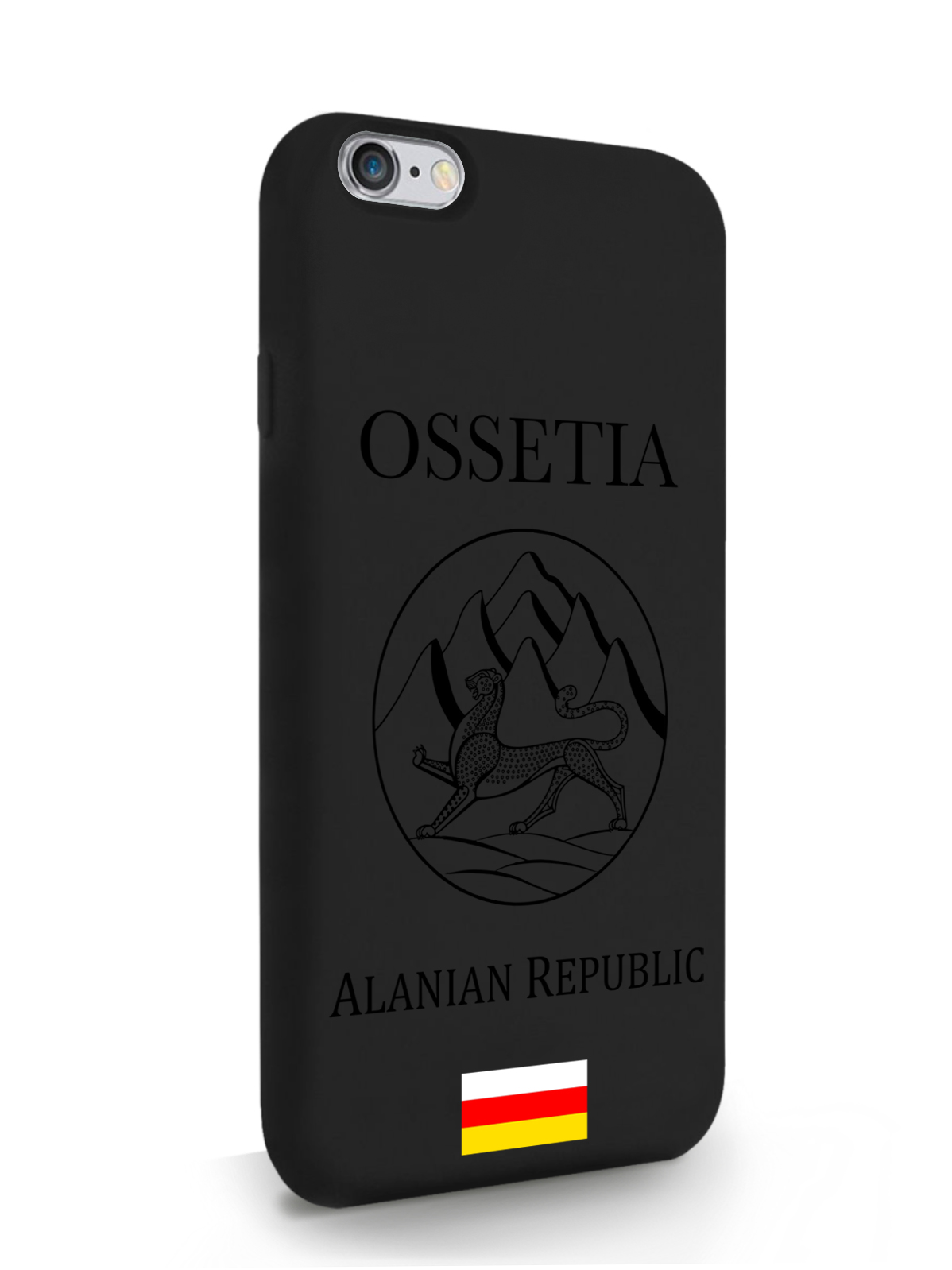 

Чехол MustHaveCase для iPhone 6/6s, черный лаковый Герб Северной Осетии, черный