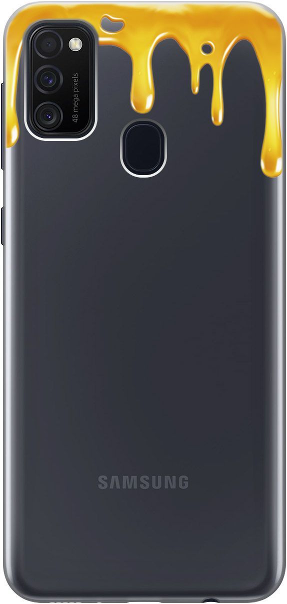 

Силиконовый чехол на Samsung Galaxy M21/M30s с принтом "Honey" прозрачный, Прозрачный;желтый, 1782