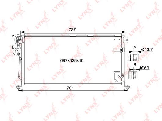 

Радиатор Кондиционера С Осушителем Rc-0077 Nsii0018507637 LYNXauto RC0077